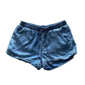 Universal Thread Loose Fitting Denim Drawstring Shorts - Size Small